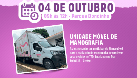 Programação acontece no sábado, das 9h às 12h, com serviços e orientações voltados à saúde da mulher.