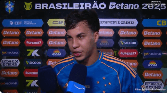 Kaio Jorge em entrevista após derrota do Cruzeiro para o Vasco