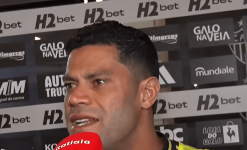 Hulk em zona mista após jogo do Atlético