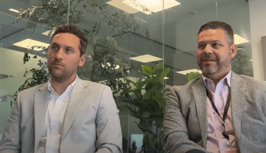 Pedro Araújo e Jarrod Dillon, executivos do Orlando City, Orlando Pride e do Inter&amp;Co Soccer Stadium