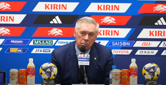 Carlo Ancelotti em coletiva da Seleção Brasileira