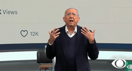 Galvão Bueno, durante programa 'Galvão e Amigo', nesta segunda-feira (20)