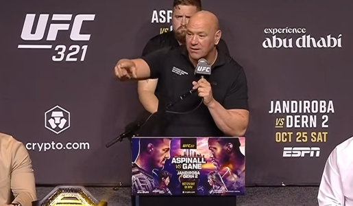 Dana White, presidente do UFC, durante coletiva do UFC 321
