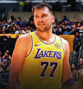 Luka Doncic em jogo dos Lakers