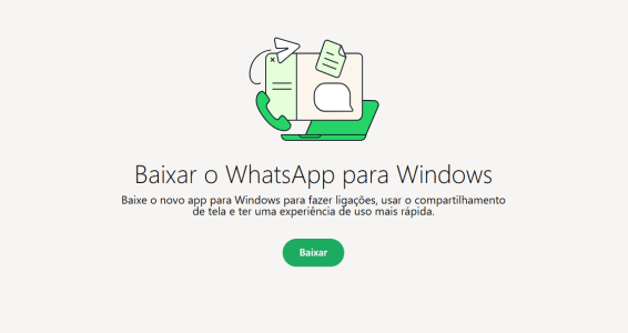 Web Whatsapp passou a exigir momentaneamente o download do aplicativo
