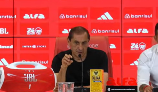 Ramón Díaz na entrevista coletiva pós-jogo do Inter contra o Bahia