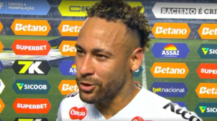 Neymar, do Santos, em entrevista ao Premiere