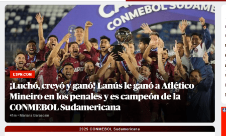 Jornais sul-americanos repercutem vitória do Lanús sobre o Atlético