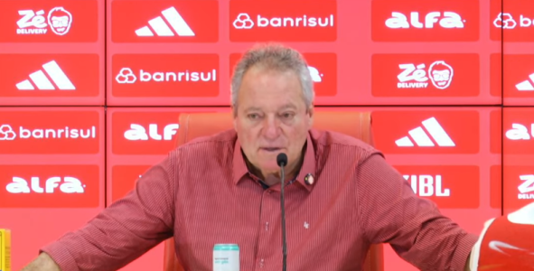 Abel Braga, durante reapresentação no Internacional