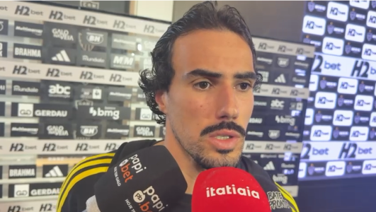 Igor Gomes em zona mista após Atlético x Palmeiras na Arena MRV