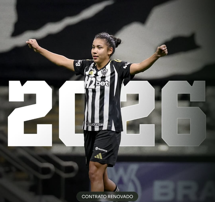 Futebol feminino: Atlético anuncia renovação de contrato de atacante