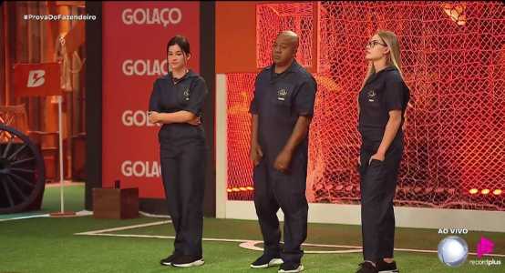 Duda, Toninho e Saory disputaram a Prova do Fazendeiro
