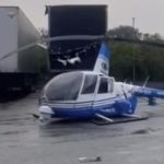 Helicóptero da TV Band faz pouso de emergência na Via Dutra, em São Paulo