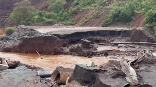 Dique da Vale que se rompeu em Congonhas, no interior de Minas