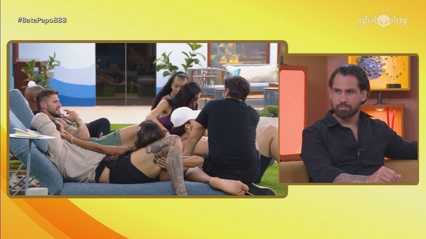 Fora do BBB 26, Brigido assiste cenas com Gabriela e esposa manda recado