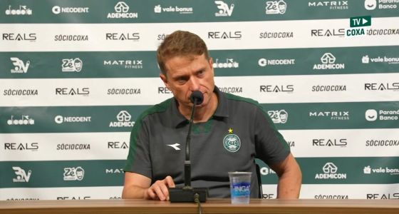 Fernando Seabra após a vitória do Coritiba sobre o Cruzeiro