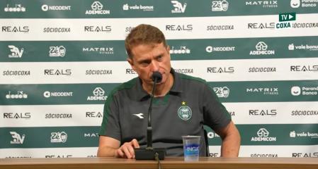 Fernando Seabra após a vitória do Coritiba sobre o Cruzeiro