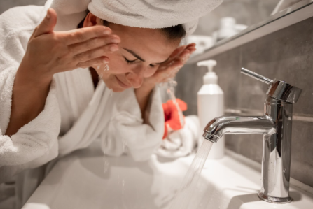 lavar rosto