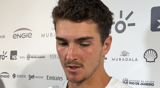 João Fonseca em entrevista após a derrota no Rio Open