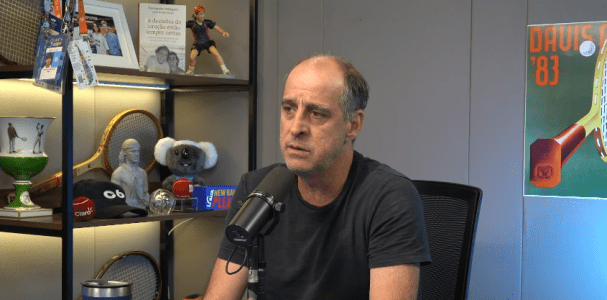 Fernando Meligeni, ex-tenista e comentarista, durante programa News Balls, Please!