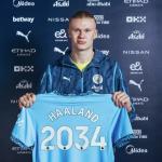Haaland afasta rumores de saída e renova com Manchester City até 2034