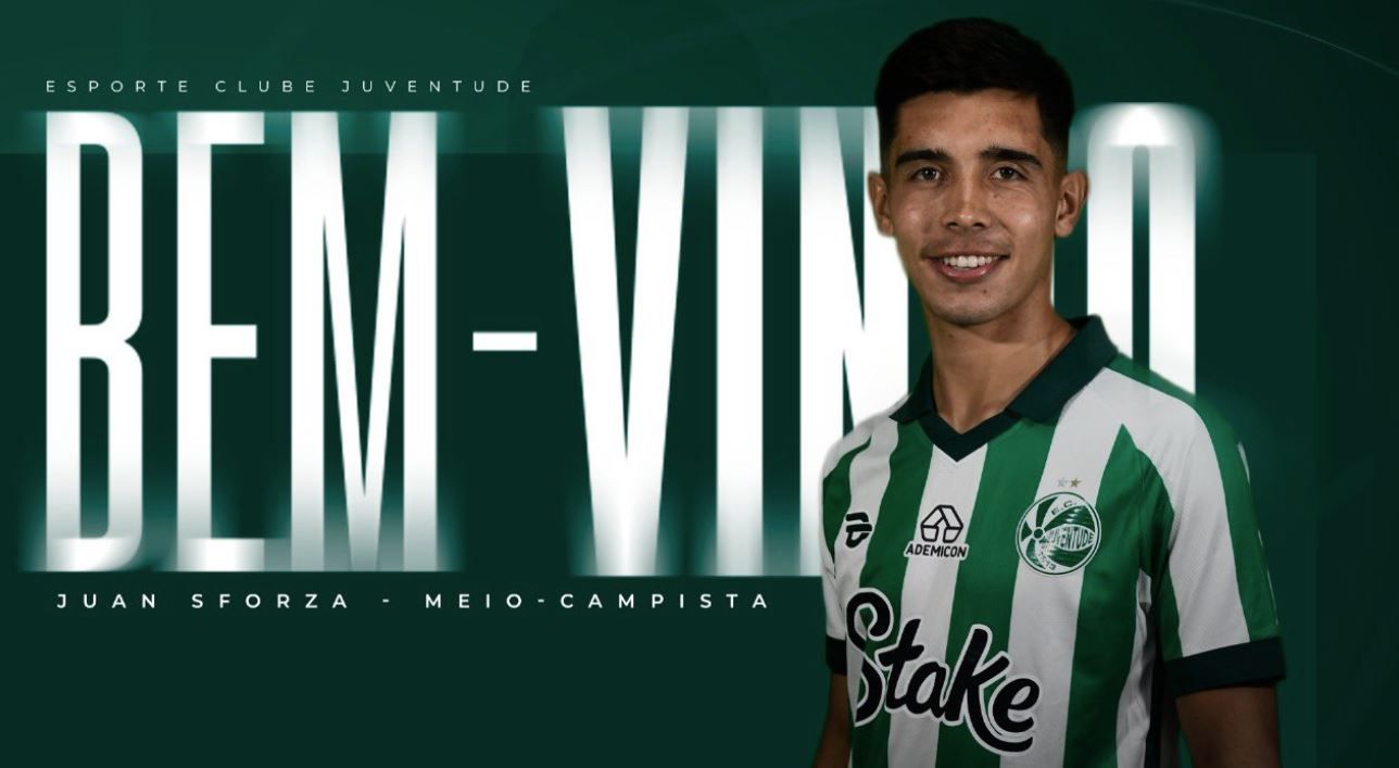 Juventude anuncia contratação de Sforza, volante emprestado pelo Vasco