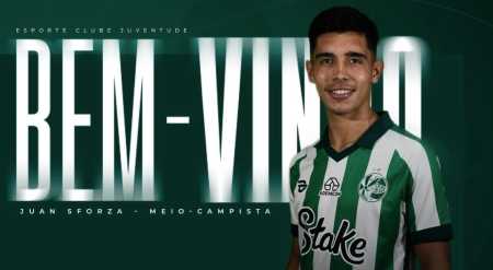 Sforza foi anunciado como reforço do Juventude nesta quarta-feira (27)