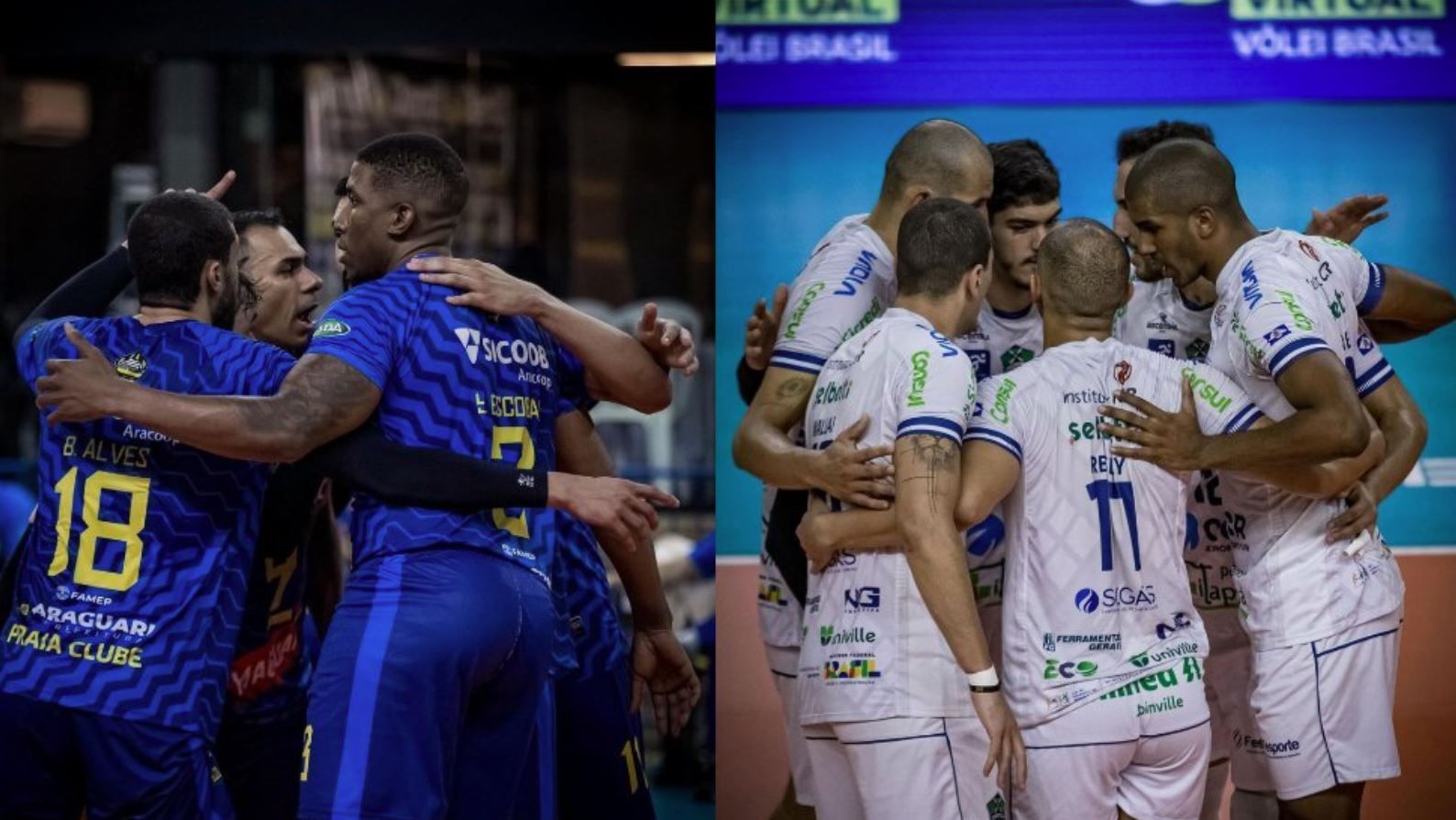 Superliga Masculina: Araguari e Joinville tentam desbancar Bauru e São José