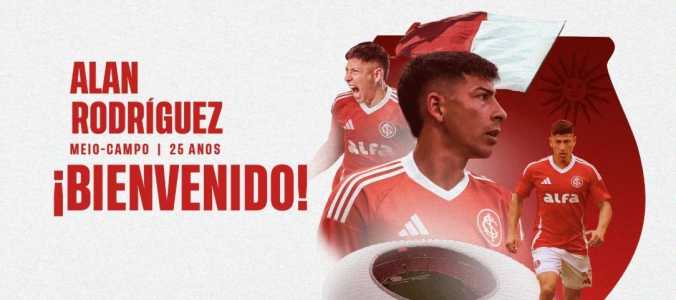 Alan Rodríguez foi anunciado como reforço do Internacional nesta quarta-feira (30)