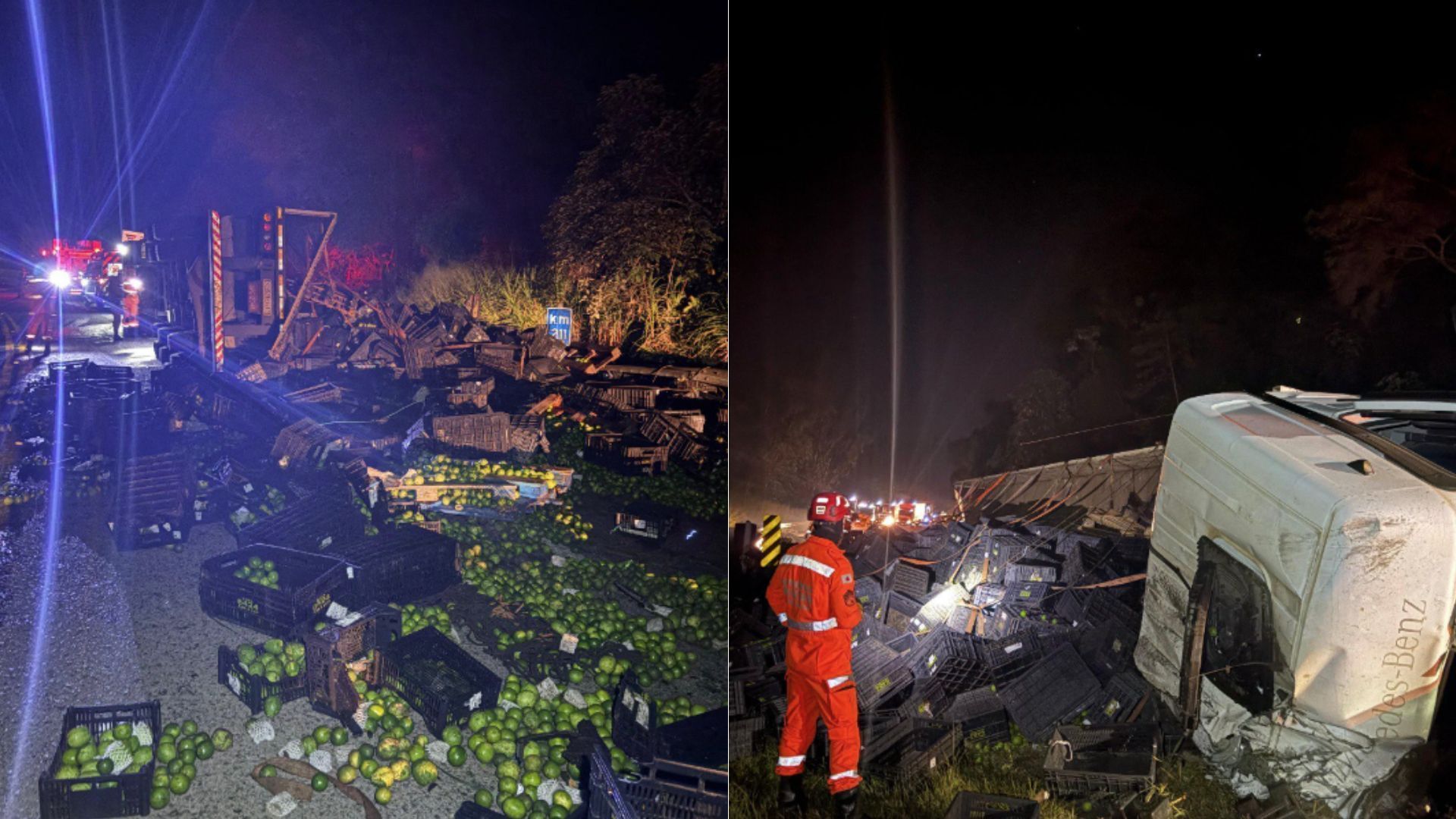 Acidente grave na MG-050 deixa motorista morto em Córrego Fundo, em MG
