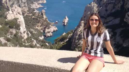 Carla Viana é de família atleticana e, além da gastronomia, é apaixonada pelo Alvinegro