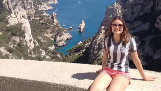 Carla Viana é de família atleticana e, além da gastronomia, é apaixonada pelo Alvinegro