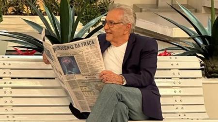 Carlos Alberto de Nóbrega em gravações do 'A Praça É Nossa'