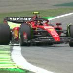 Com dobradinha da Ferrari, Sainz lidera único treino livre da F1 em Interlagos