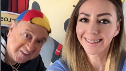 Carlos Villagrán, o Quico, com a filha Vanesa Villagrán