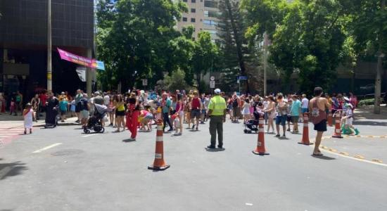 Foliões durante o Carnaval em Belo Horizonte