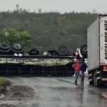 Vídeo: BR-040 tem via interditada após dois acidentes em Sete Lagoas