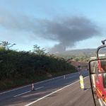 Vídeo: carreta pega fogo e interdita rodovia Fernão Dias em Igarapé 