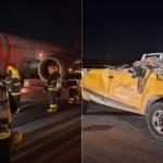 Carro atingido por avião da Gol no Galeão fica completamente destruído; veja fotos