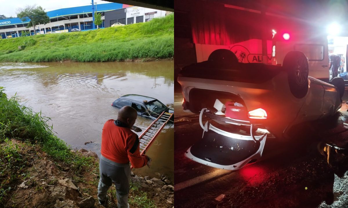 Três veículos se envolvem em acidentes neste fim de semana em Juiz de Fora