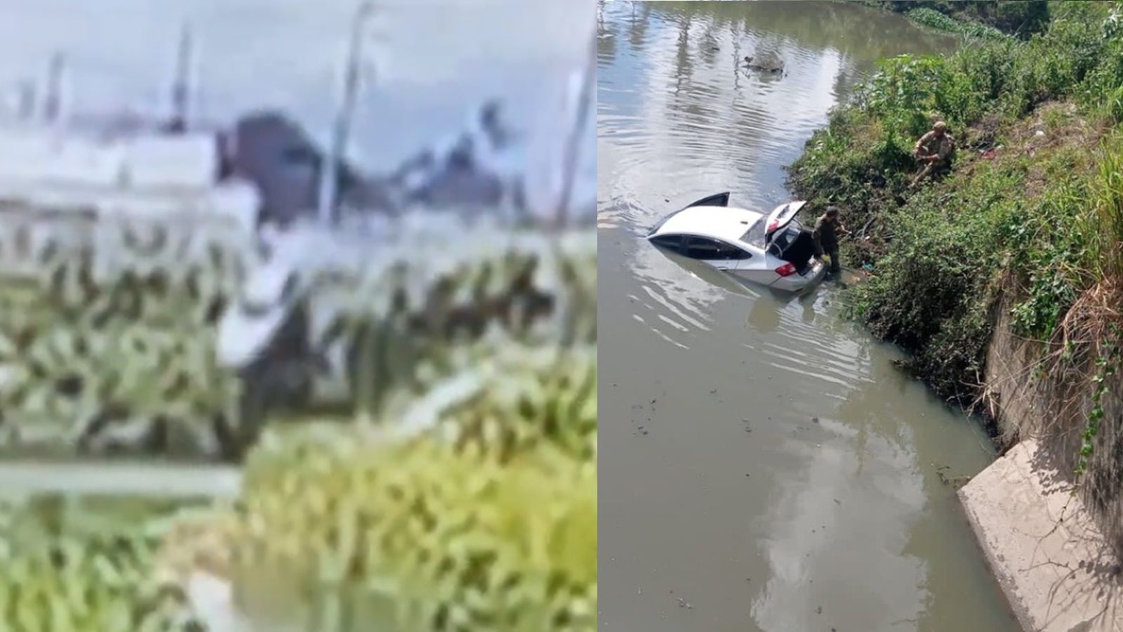 Vídeo: carro de criminosos cai em rio durante 'fuga cinematográfica' no RJ