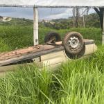 Carro capota e deixa dois feridos na BR-381, na Grande BH