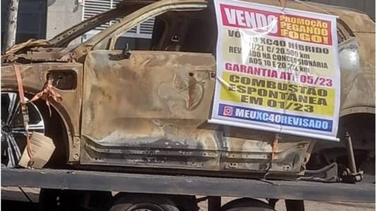 Carro de luxo teve uma combustão espontânea durante viagem