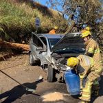 Mulher fica ferida depois de capotar carro no bairro Olhos D´água, em BH