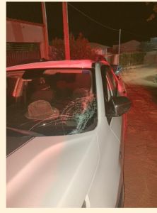 Imagem do carro do vereador, que consta no boletim de ocorrência da Polícia Militar