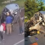 Motorista morre após carro cair de viaduto de 5 metros de altura no Guarujá