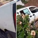 Vídeo: sem motorista, carro de prefeitura desce rua e vai parar em telhado de casa