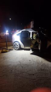 Carrro após colisão em Montes Claros