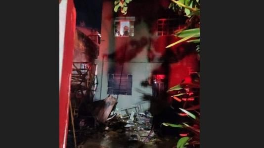 Casa onde funcionava a escolinha ficou completamente destruída