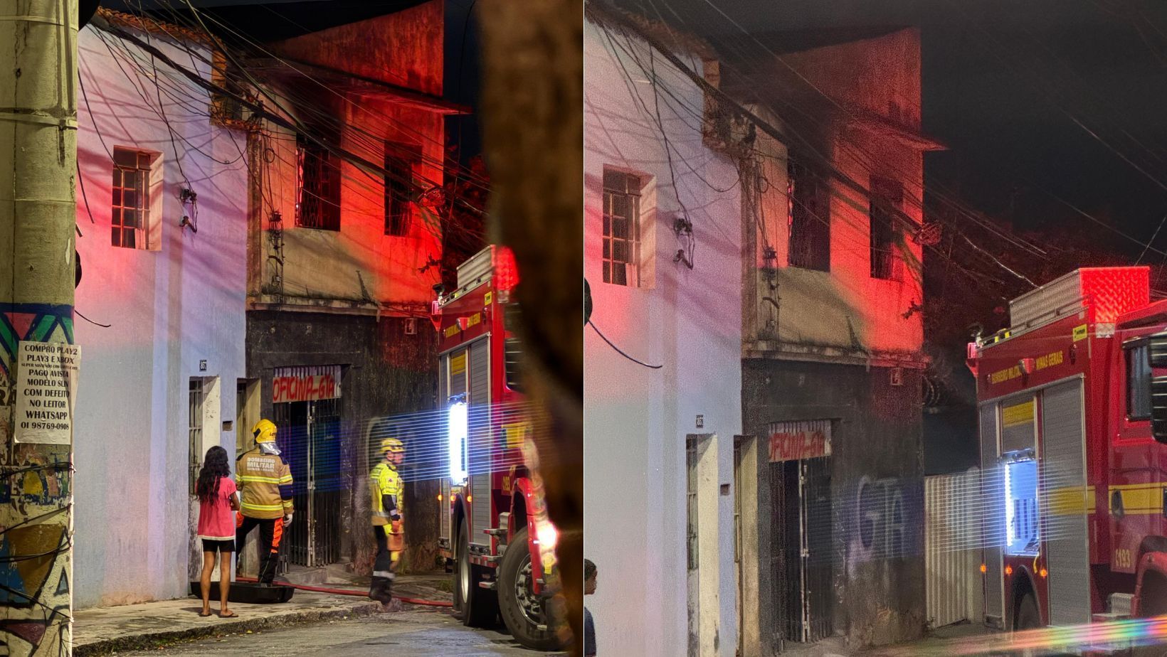 Casa pega fogo, assusta moradores e bombeiros são acionados na região Noroeste de BH